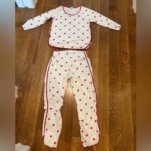 LAKE pajamas small red star S $128 retail
